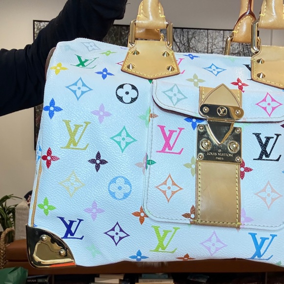 LOUIS VUITTON X MURAKAMI TAKASHI SPEEDY 30 WHITE MULTICOLOUR - Picture 4 of 17